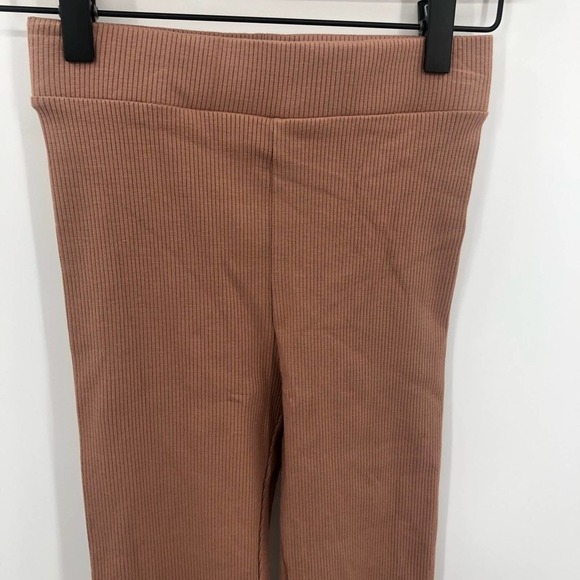 NAKED WARDROBE Snatched Rib Leggings In Coco Tan Brown Size Small NEW - Picture 3 of 12